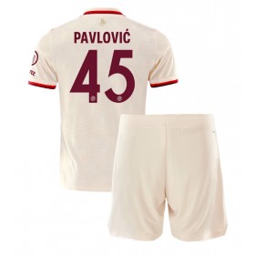 Dětské fotbalový komplet Bayern Munich Aleksandar Pavlovic #45 Tretí košile 2024-25 Krátkým Rukávem